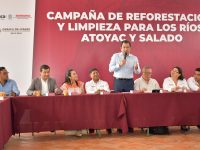 Reafirma Oswaldo García compromiso de limpiar y reforestar los ríos Atoyac y Salado