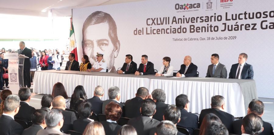 Gobierno de Oaxaca conmemora el legado de Benito Juárez a 147 años de su muerte