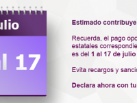 El 17 de julio será el último día para presentar declaración de impuestos estatales