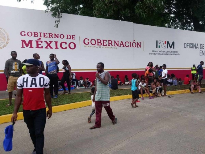 Africanos protestan en estación migratoria de Chiapas
