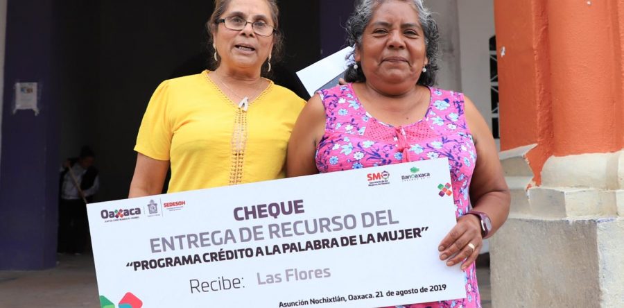 Entrega Sedesoh créditos a la Palabra de la Mujer en el municipio de Asunción Nochixtlán