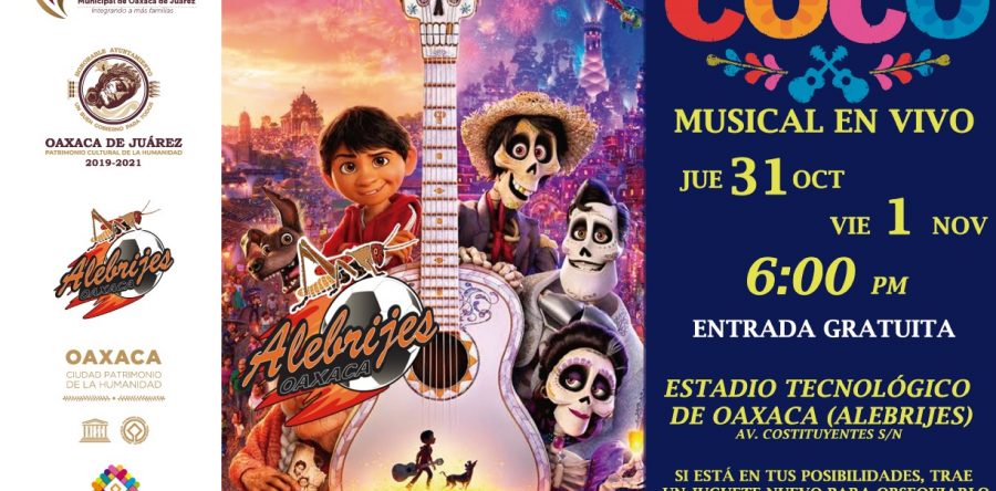 Invita DIF de Oaxaca de Juárez a disfrutar de “Coco, el musical”