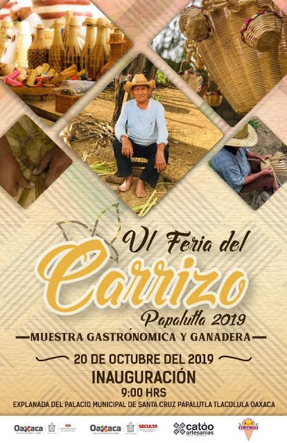 Vive este 20 de octubre la VI Feria del Carrizo Papalutla 2019