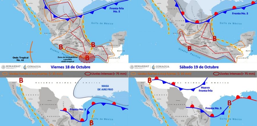 Se intensificarán lluvias en Oaxaca por Ciclón Tropical 17-E: CEPCO