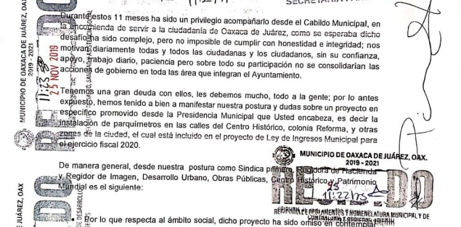 Exigen regidores a Oswaldo García  transparentar el proyecto de instalación de parquímetros; denuncian irregularidades