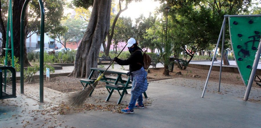 Diariamente Ayuntamiento capitalino da mantenimiento a parques y jardines