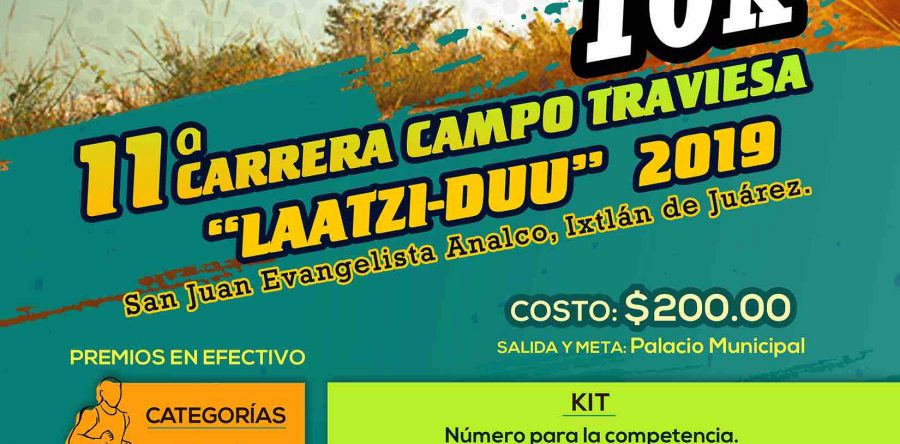 Promueve San Juan Evangelista Analco ecoturismo con Carrera Campo Traviesa Laatzi – Duu 2019