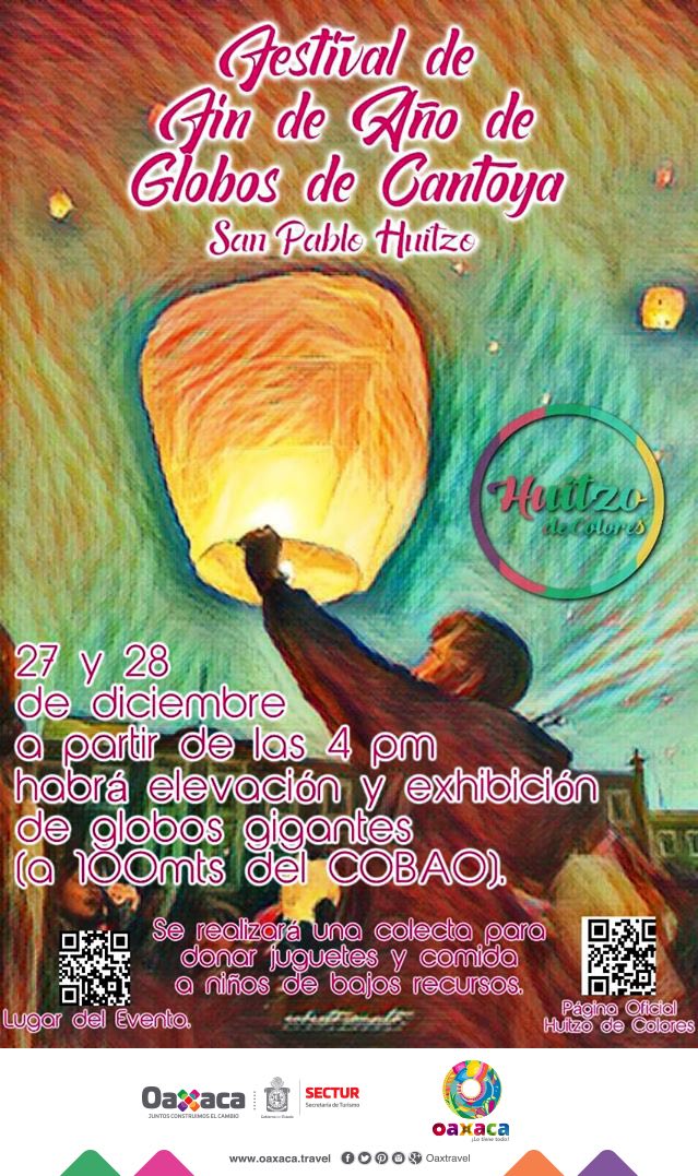 Se lleva a cabo en San Pablo Huitzo el Festival de Globos de Cantoya