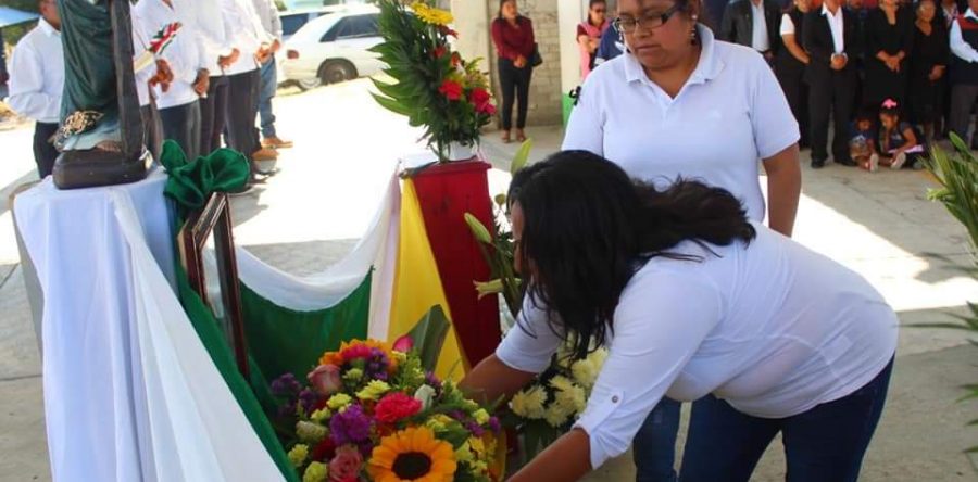 El edi Gaudencio Ortiz Cruz rindió  homenaje en el barrio de San Diego al ex síndico Perfecto Hernández Gutiérrez