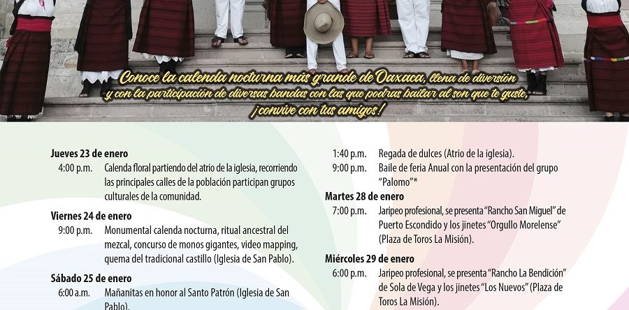 Pueblo Mágico de Mitla listo para recibir al turismo en su fiesta patronal