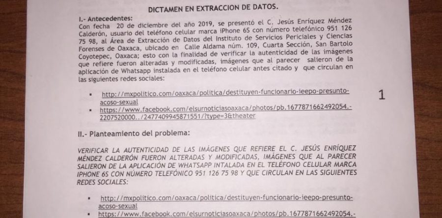 Funcionario del IEEPO presenta denuncia ante falsa acusación de acoso sexual