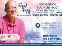 Ofrecerán DIF Municipal de Oaxaca de Juárez y René Mey mensaje de paz y sanación