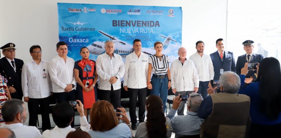 Con vuelo inaugural de Aeromar, Oaxaca se suma al circuito turístico aéreo del sureste de México