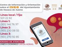 Habilita Oaxaca de Juárez Centro de Información y Orientación sobre COVID-19