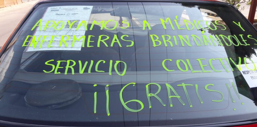 Taxitas del Sitio Libertadores de la Mixteca ofrecerán viajes gratis a médicos y enfermeras de Huajuapan