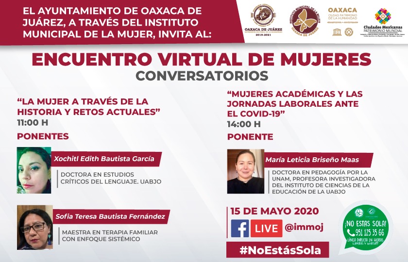 Invita Ayuntamiento capitalino a participar en conversatorio “Encuentro virtual de mujeres docentes”