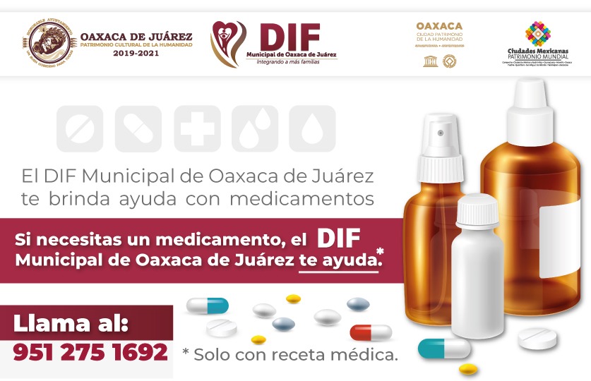 Ofrece DIF de Oaxaca de Juárez medicamentos gratuitos en apoyo a sectores vulnerables