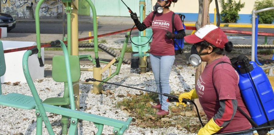 Fortalece Ayuntamiento de Oaxaca medidas higiénicas en espacios públicos de Cinco Señores y Candiani