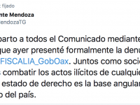 Presenta titular de Sefin denuncia ante FGEO por suplantación de identidad