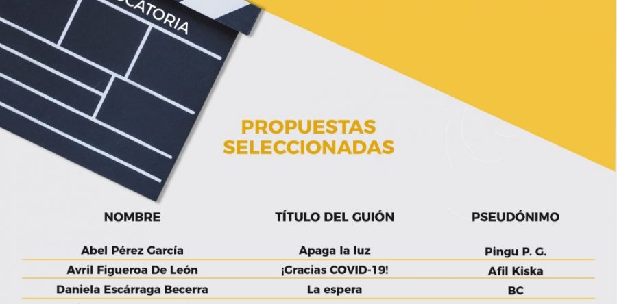 Anuncia Seculta a los seleccionados de la Convocatoria  “El encierro en corto”