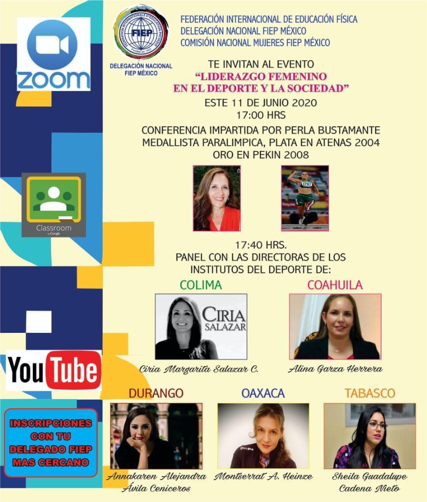 Incude Oaxaca participará en el foro “Liderazgo Femenino en el Deporte y la Sociedad” organizado por la Fiep