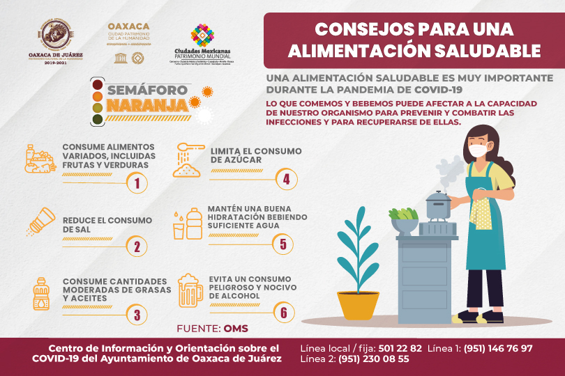 Exhorta Ayuntamiento de Oaxaca a procurar una alimentación saludable durante la pandemia