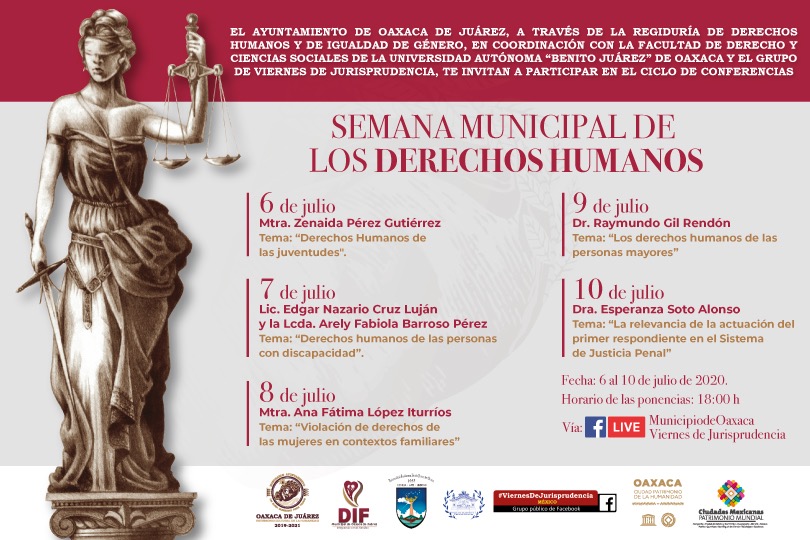 Invita Ayuntamiento de Oaxaca a la Semana Municipal de los Derechos Humanos