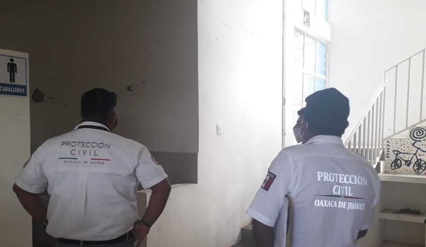 Ayuntamiento de Oaxaca y Secretaría de Bienestar evalúan inmuebles dañados por sismo del 23 de junio