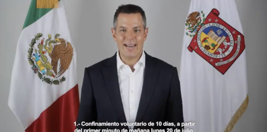 Anuncia gobernador confinamiento para contener contagios de Covid-19 en la Cuenca e Istmo