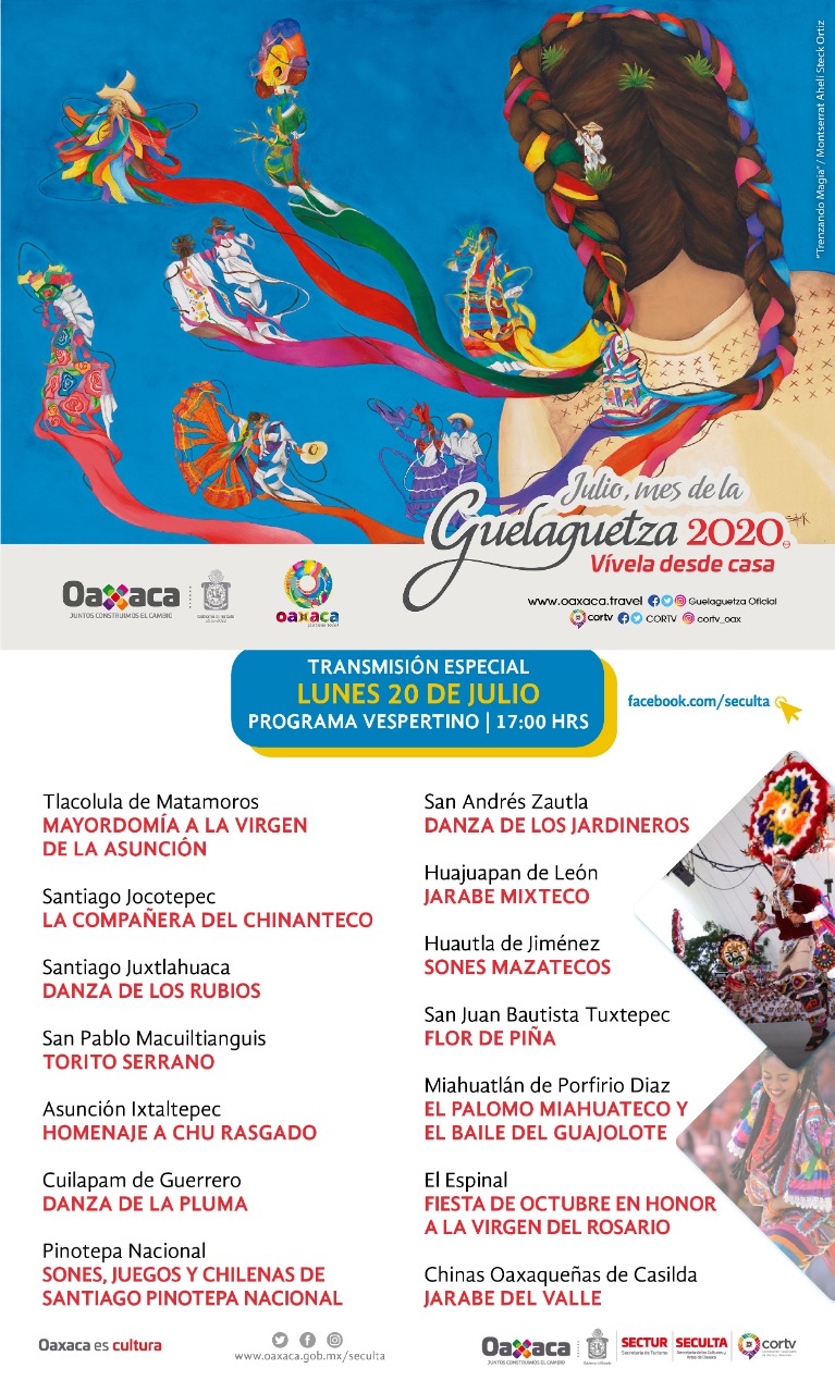 Mostrará Oaxaca su riqueza cultural a través de la segunda edición de La Guelaguetza 2020