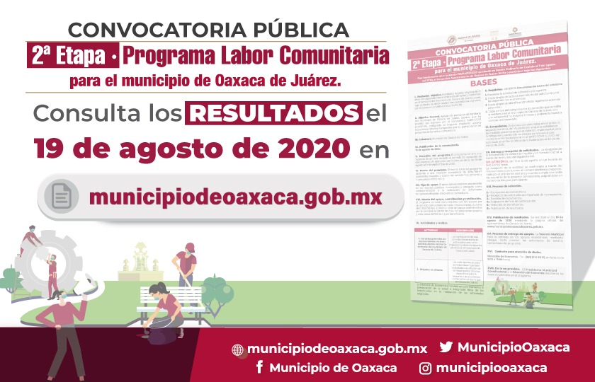 Concluye proceso de recepción de solicitudes para la segunda etapa de “Labor Comunitaria”