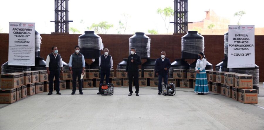 Beneficia Gobierno de Oaxaca a 85 municipios con insumos para el suministro de agua durante esta pandemia