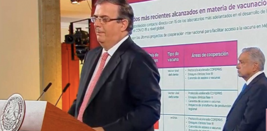 En México se hará Fase III de 3 vacunas anti-Covid: Ebrard