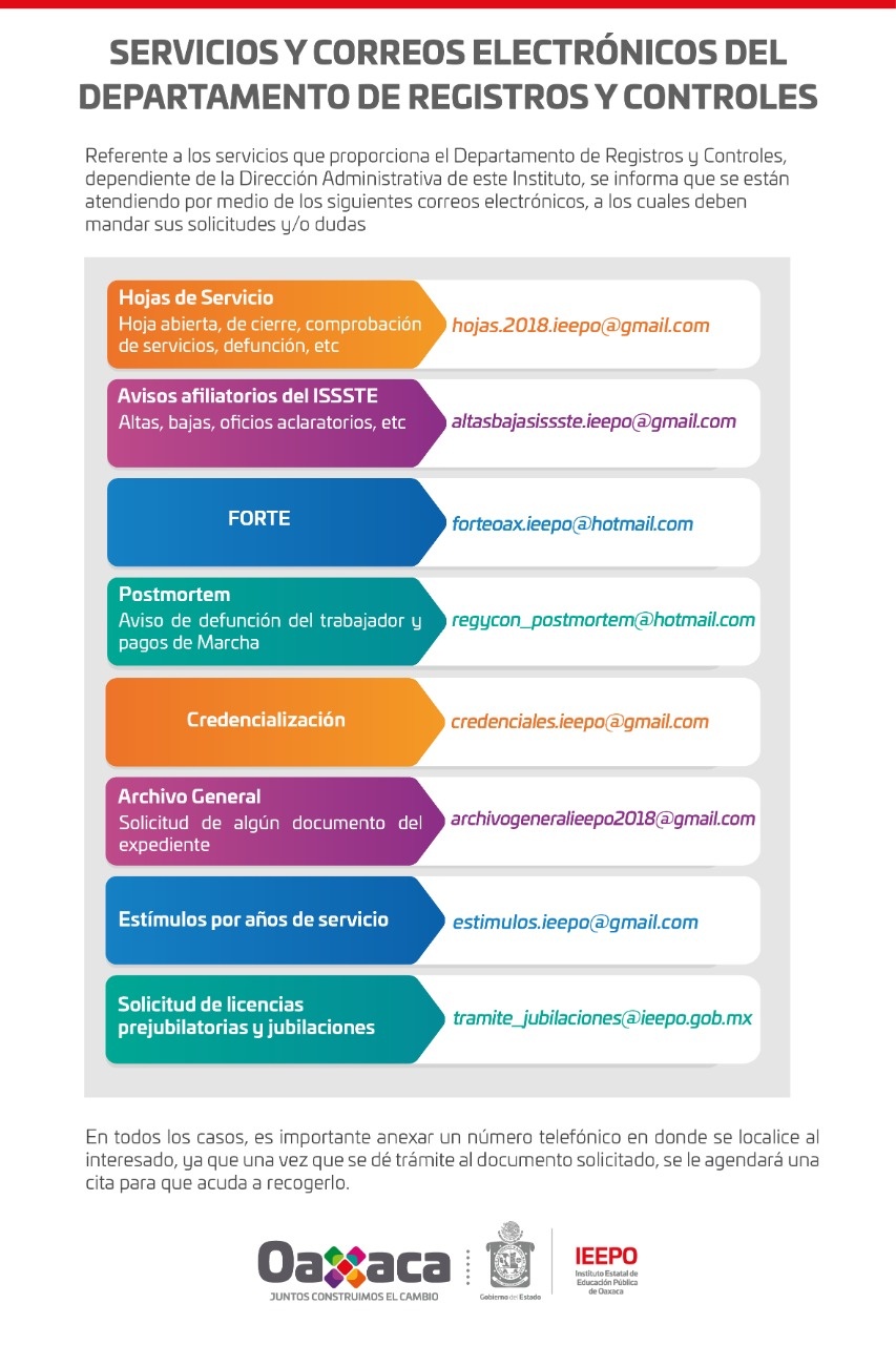 Habilita IEEPO correos electrónicos para atención de trámites y procedimientos administrativos