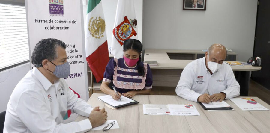 Suman esfuerzos Sepia y el IEEPO por la prevención de la violencia infantil y adolescente