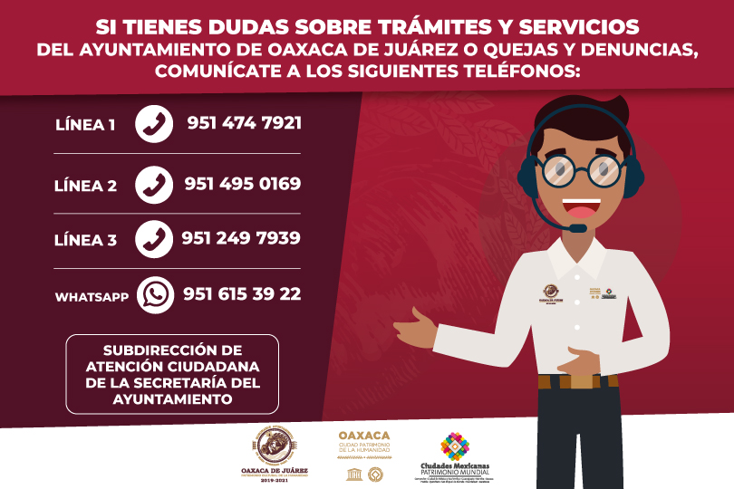 Atiende Ayuntamiento de Oaxaca 77 llamadas diarias en líneas telefónicas de Atención Ciudadana