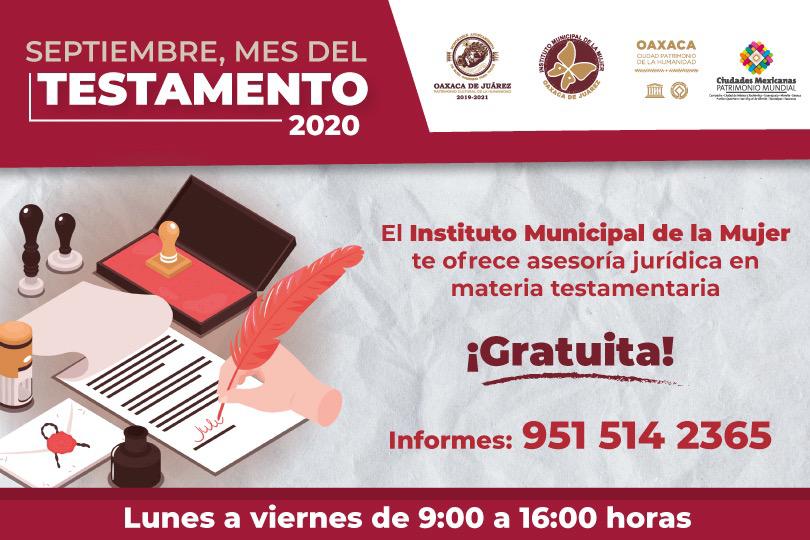 Ofrece Ayuntamiento de Oaxaca asesoría gratuita a mujeres en materia testamentaria
