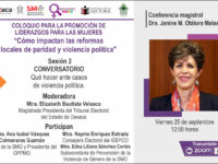 Impartirán conferencia sobre qué hacer en casos de violencia política en razón de género