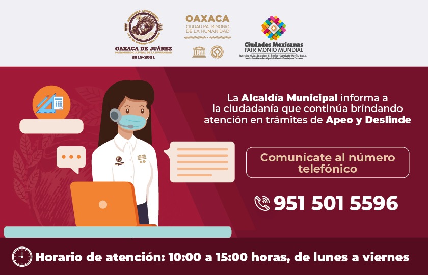 Brinda Ayuntamiento de Oaxaca de Juárez atención en trámites de apeo y deslinde