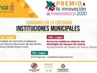 Obtiene Oaxaca de Juárez segundo lugar a nivel nacional en innovación en transparencia