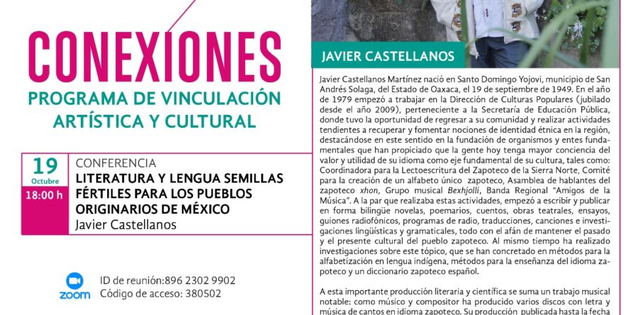 Seculta te invita a la conferencia “Literatura y lengua semillas fértiles para los pueblos originarios de México”