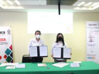 Firman IOAM e IEEA convenio en favor de la comunidad migrante y familias oaxaqueñas