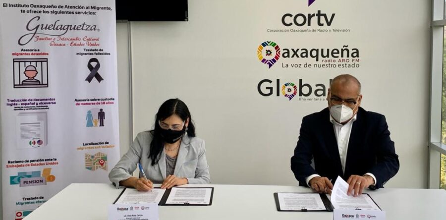 Firma IOAM y CORTV convenio a favor de la comunidad migrante