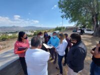 Visita Karla Villacaña construcción del Complejo Cultural en Huajuapan