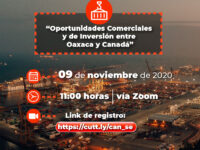 Invita Secretaría de Economía al seminario virtual “Oportunidades Comerciales y de Inversión entre Oaxaca y Canadá”
