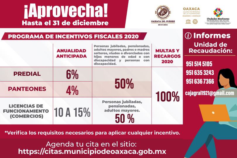 Aprovecha los descuentos vigentes hasta el 31 de diciembre en el pago de contribuciones municipales