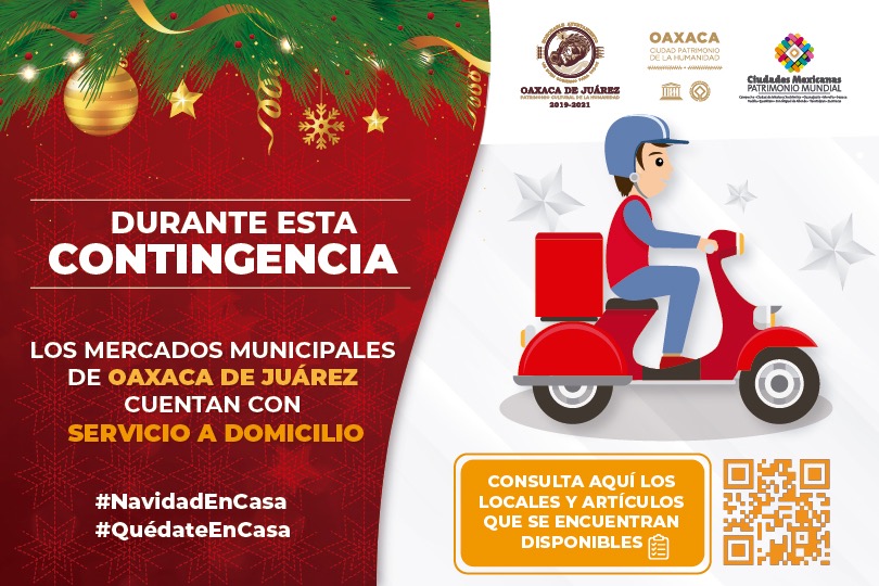 Mercados de Oaxaca de Juárez ofrecen servicio a domicilio