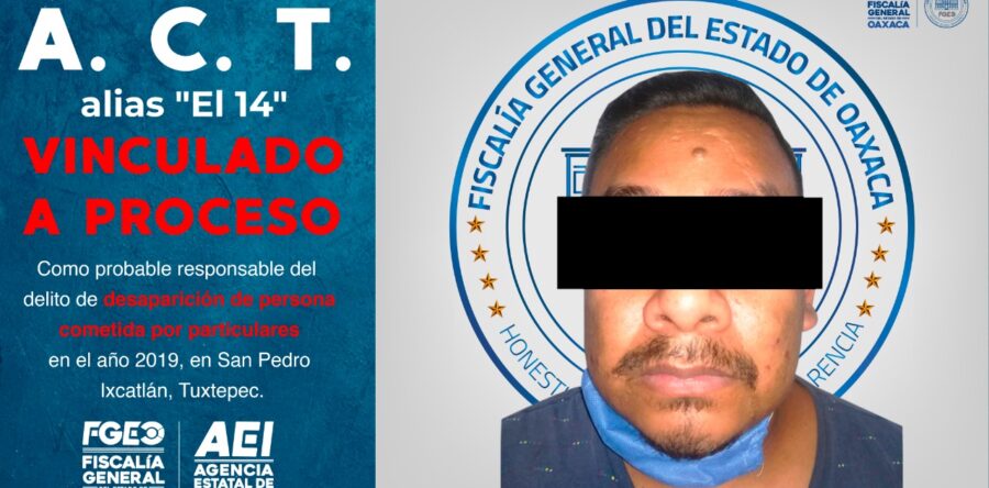 En prisión y vinculado a proceso “El 14”, probable responsable de desaparición de personas en región de la Cuenca: Fiscalía General