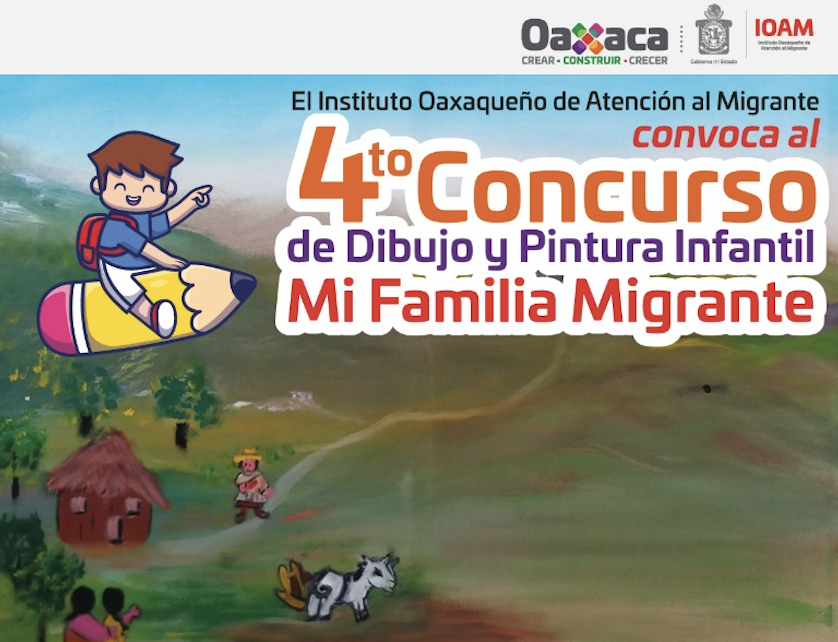 Convoca IOAM al Cuarto Concurso de Dibujo y Pintura Infantil: “Mi Familia Migrante”