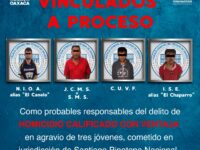 Enviamos a prisión y logramos vincular a proceso a cuatro sujetos implicados en homicidio de tres jóvenes, en Pinotepa Nacional: FGEO